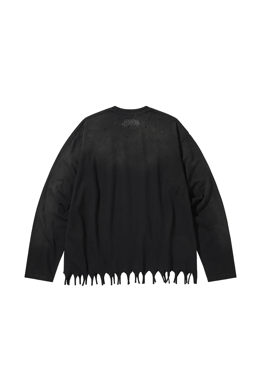 FRINGE LONG SLEEVE T-SHIRTS / BLACK