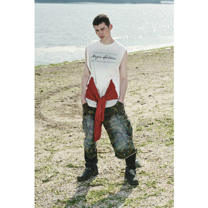 TRIBAL SLEEVELESS / WHITE