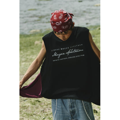 TRIBAL SLEEVELESS / BLACK