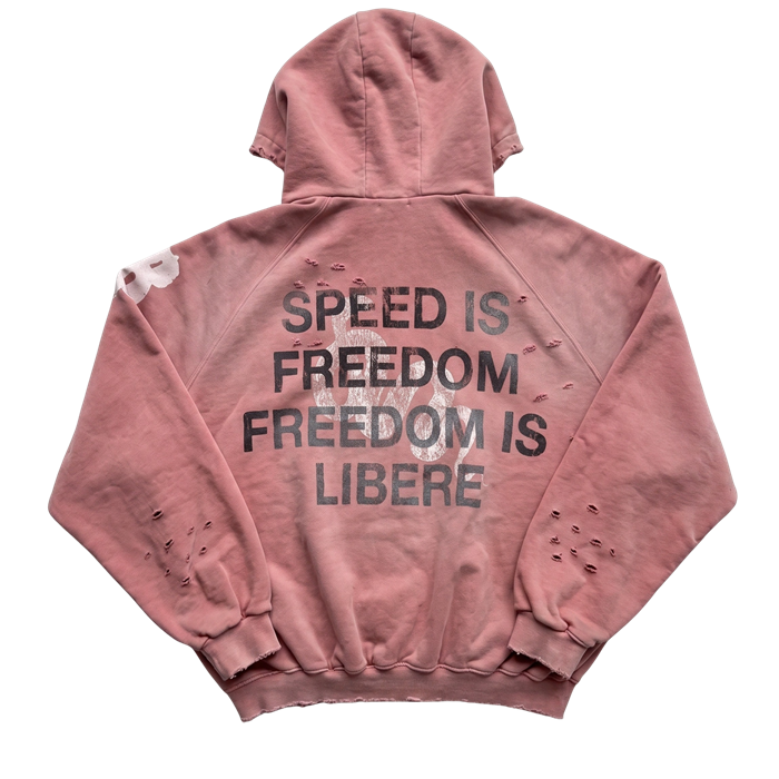 DOUBLE EIGHT SNAKE ZIP HOODIE / PINK
