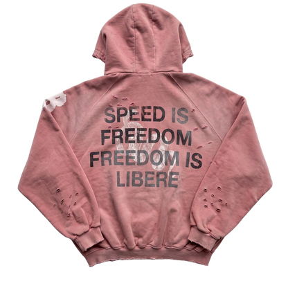 DOUBLE EIGHT SNAKE ZIP HOODIE / PINK