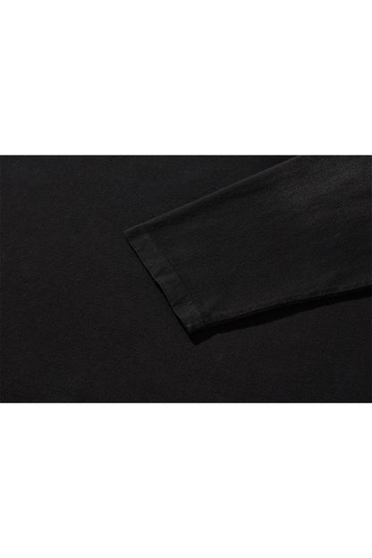 FRINGE LONG SLEEVE T-SHIRTS / BLACK