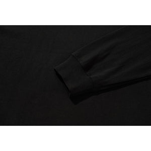 FLOWER LONG SLEEVE TEE / BLACK
