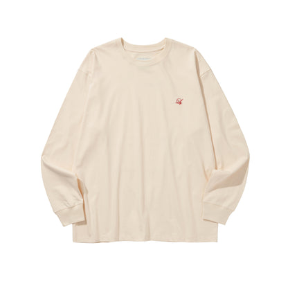 FLOWER LONG SLEEVE TEE / IVORY