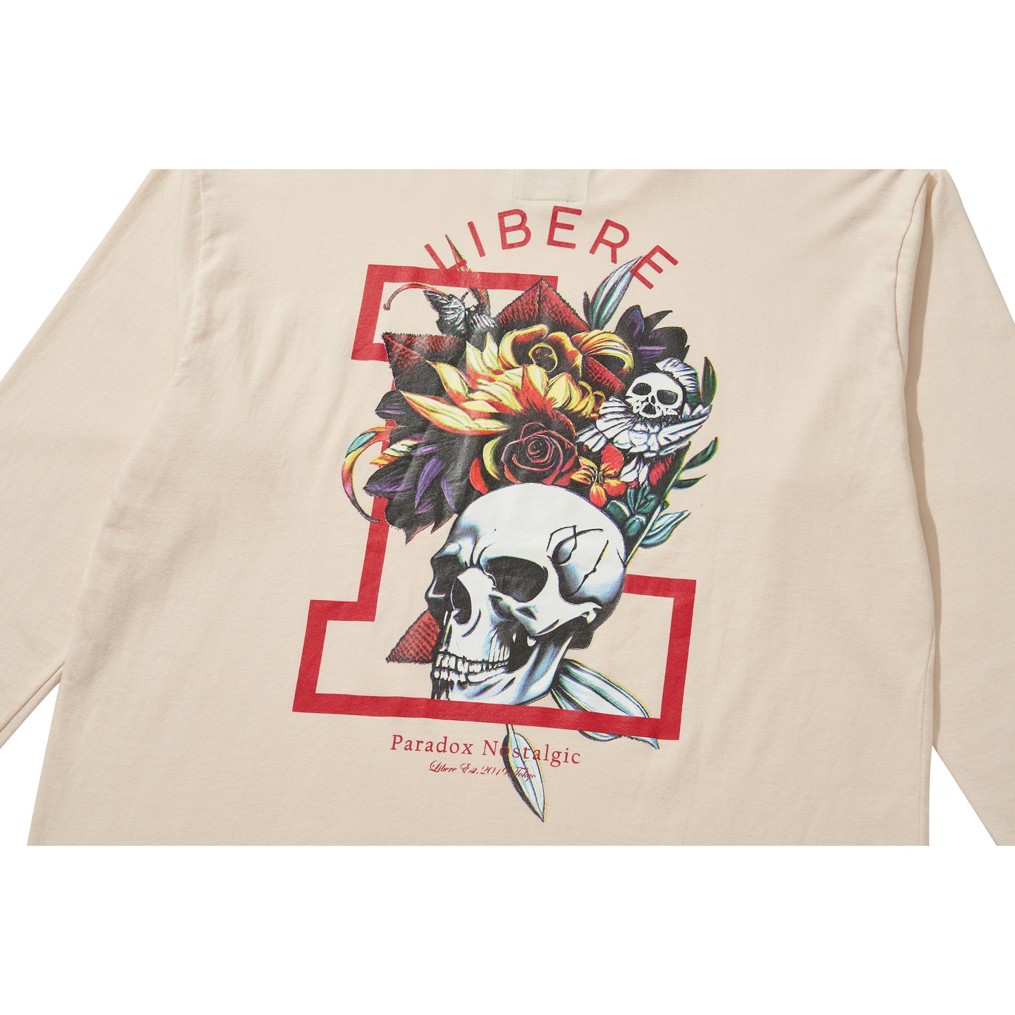 FLOWER LONG SLEEVE TEE / IVORY