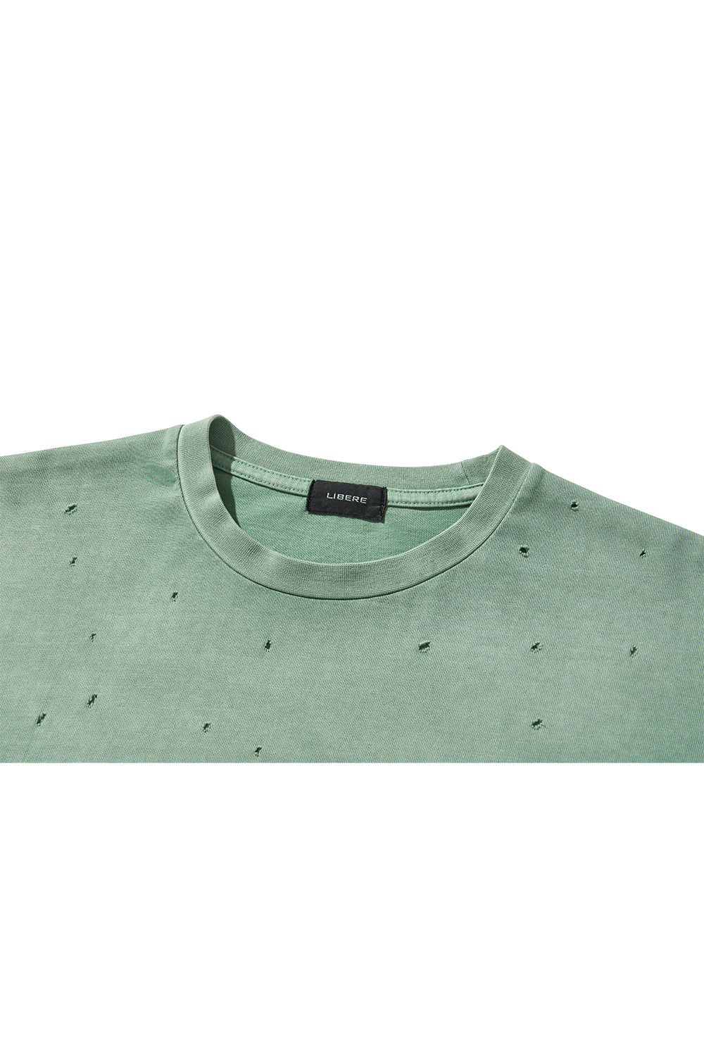 FRINGE LONG SLEEVE T-SHIRTS / GREEN