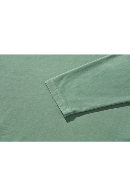 FRINGE LONG SLEEVE T-SHIRTS / GREEN