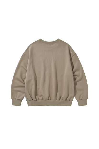 LOGO CREWNECK SWEAT / BROWN