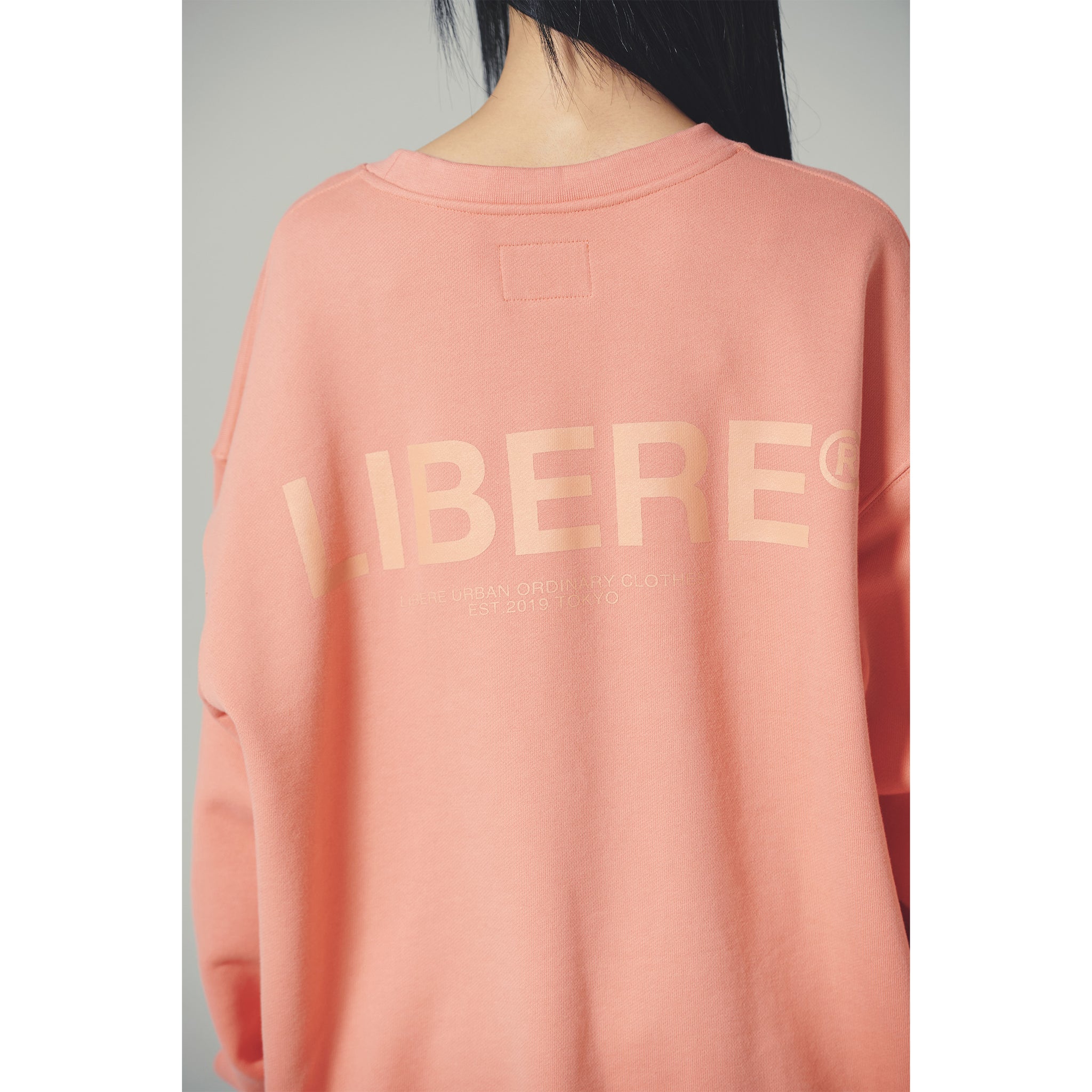 LOGO CREW SWEAT / PEACH