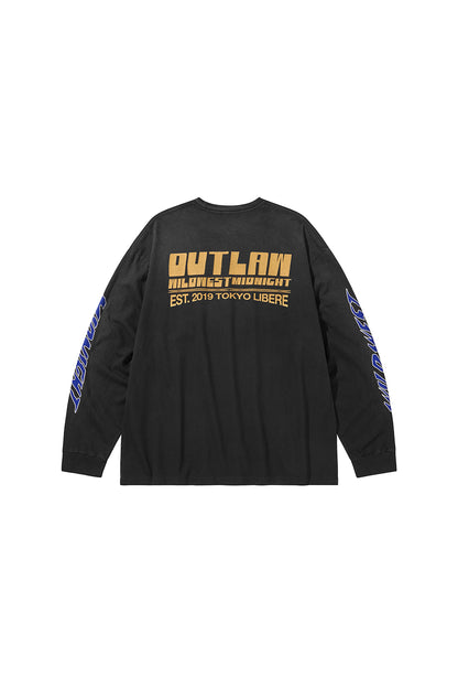 MIDNIGHT BISON LONG SLEEVE T-SHIRTS / BLACK