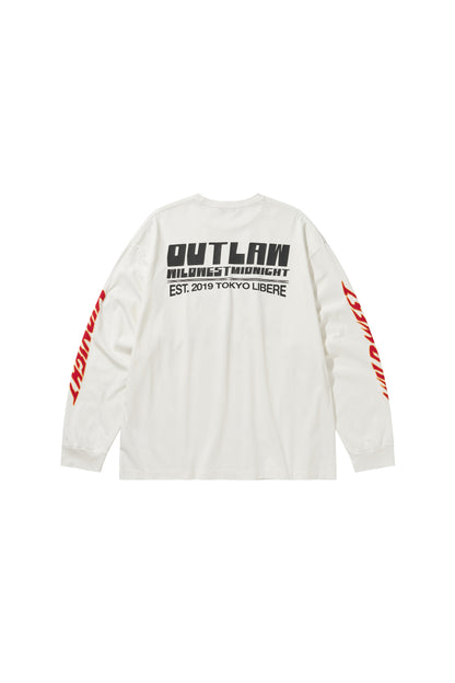 MIDNIGHT BISON LONG SLEEVE T-SHIRTS / WHITE