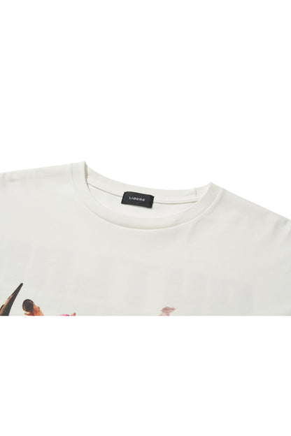 MIDNIGHT BISON LONG SLEEVE T-SHIRTS / WHITE
