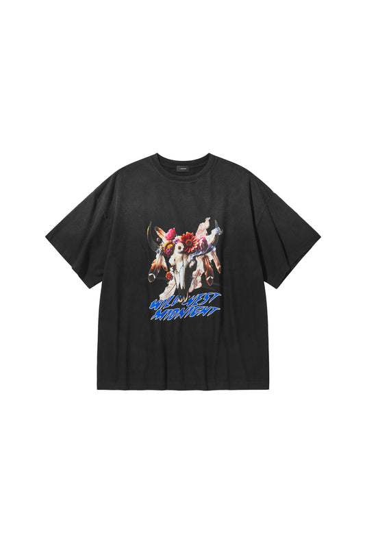 MIDNIGHT BISON T-SHIRTS / BLACK