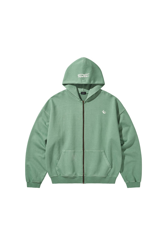 MIDNIGHT ZIP-UP HOOD / GREEN