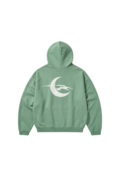 MIDNIGHT ZIP-UP HOOD / GREEN