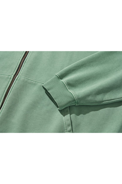 MIDNIGHT ZIP-UP HOOD / GREEN