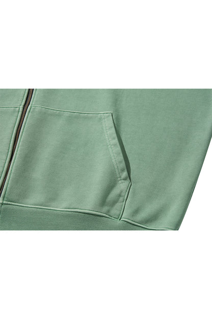 MIDNIGHT ZIP-UP HOOD / GREEN