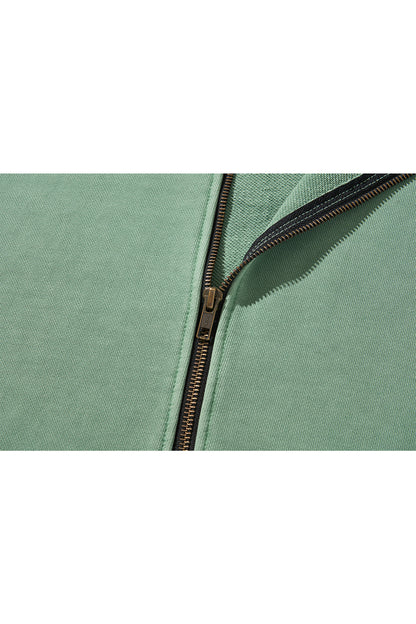 MIDNIGHT ZIP-UP HOOD / GREEN