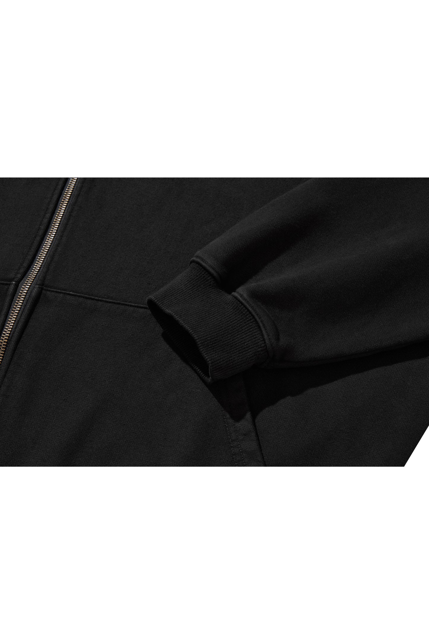 MIDNIGHT ZIP-UP HOOD / BLACK