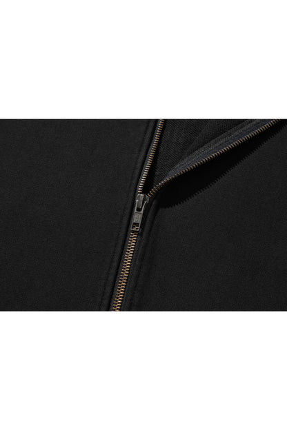MIDNIGHT ZIP-UP HOOD / BLACK