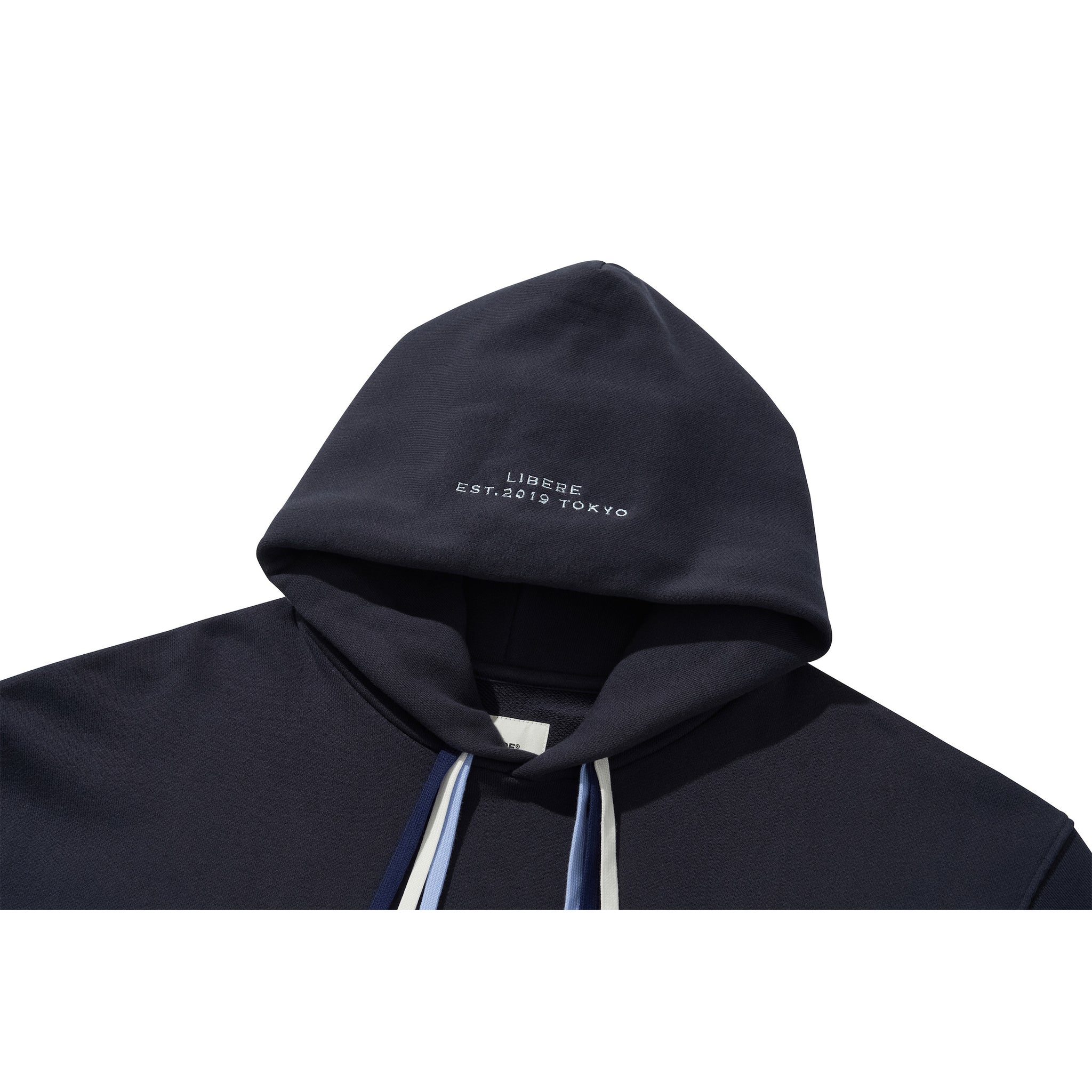 MULTI STRING HOODIE / NAVY – LIBERE