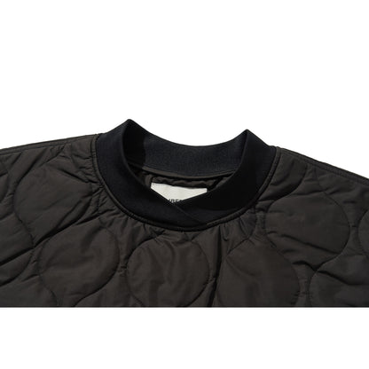 QUILTING PULL OVER JACKET / BLACK