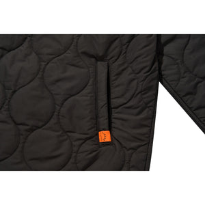 QUILTING PULL OVER JACKET / BLACK