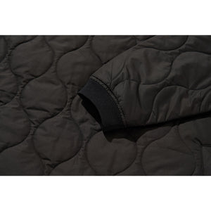 QUILTING PULL OVER JACKET / BLACK