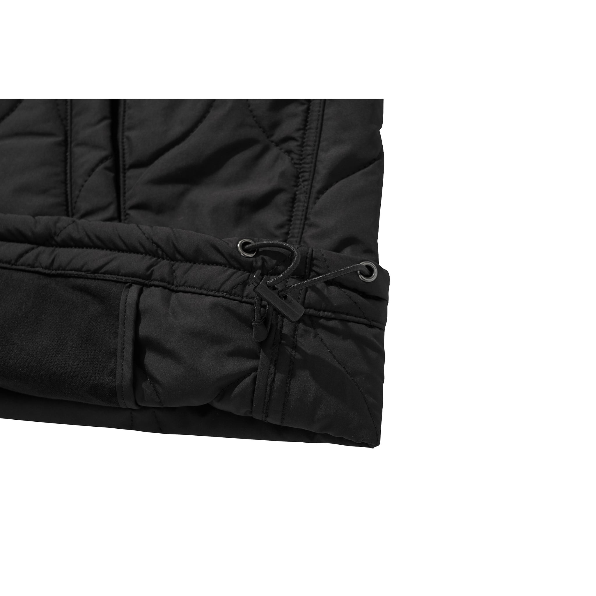 QUILTING PULL OVER JACKET / BLACK