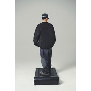 QUILTING PULL OVER JACKET / BLACK