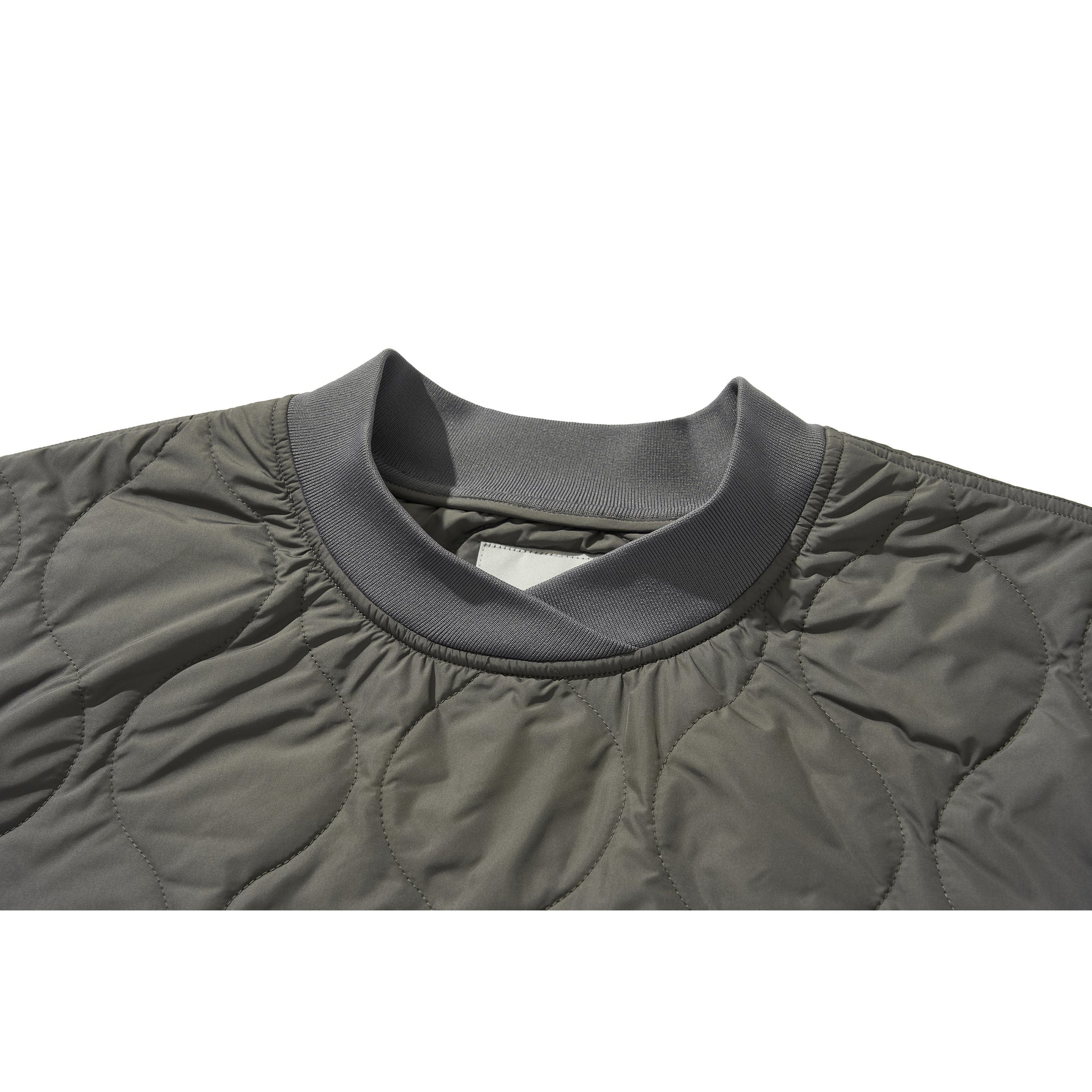 QUILTING PULL OVER JACKET / GRAY