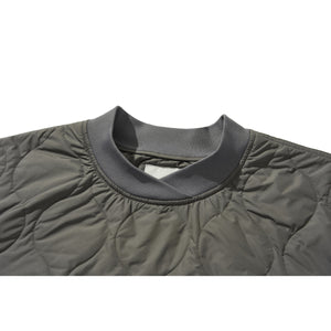 QUILTING PULL OVER JACKET / GRAY