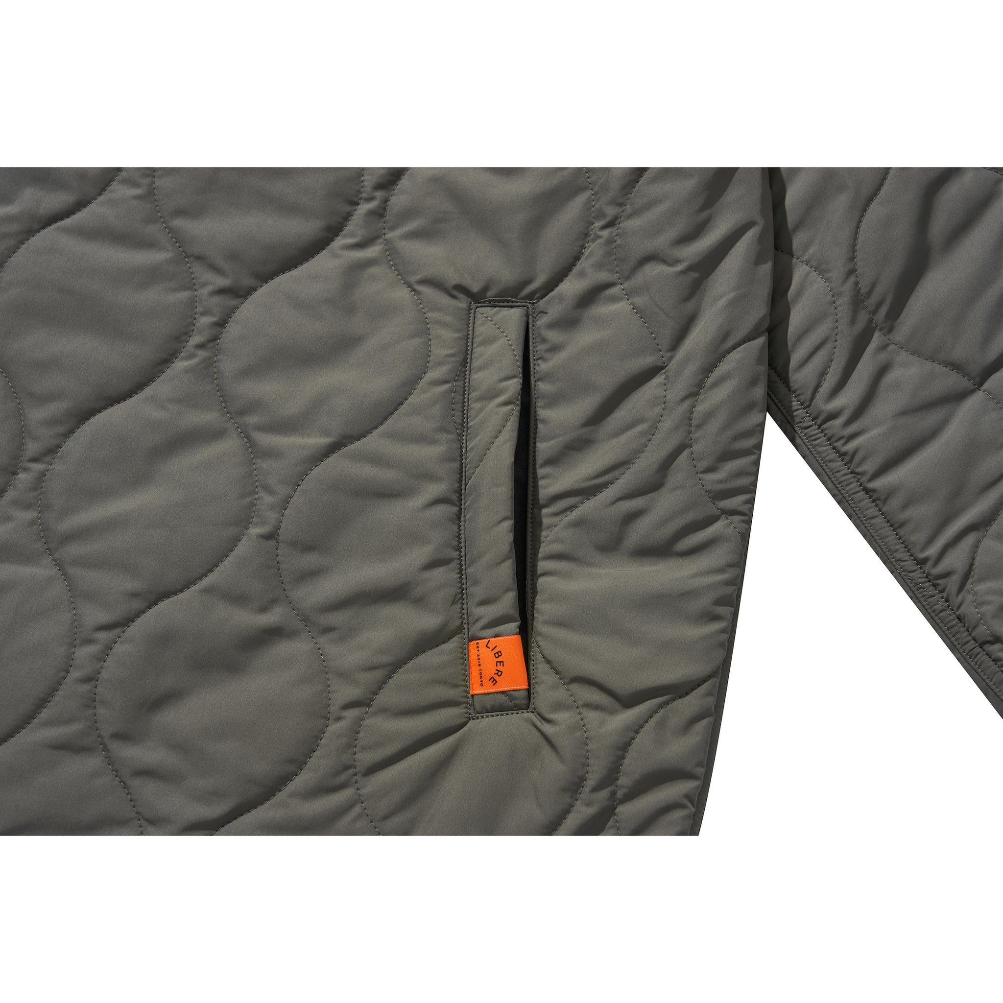 QUILTING PULL OVER JACKET / GRAY