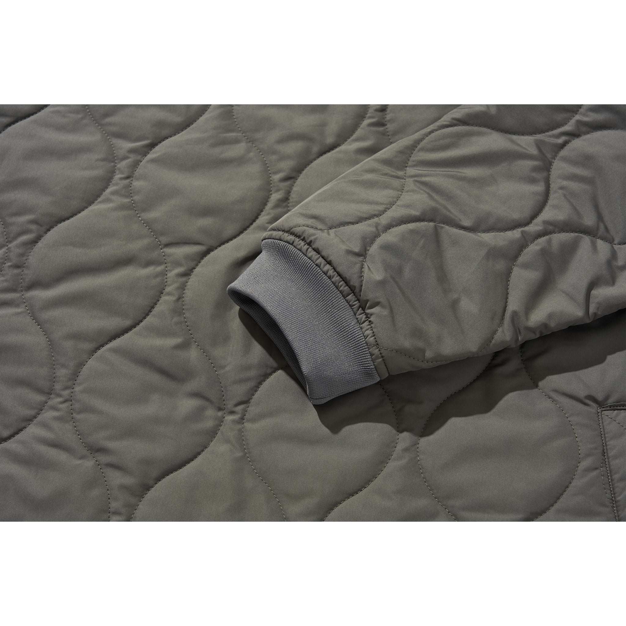 QUILTING PULL OVER JACKET / GRAY