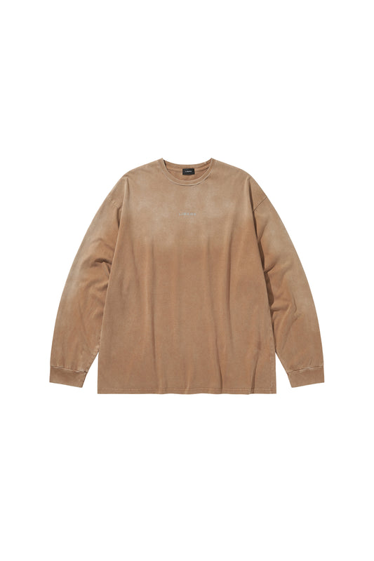 REFLECT LOGO LONG SLEEVE T-SHIRTS / BROWN