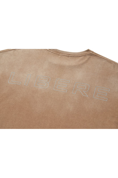 REFLECT LOGO LONG SLEEVE T-SHIRTS / BROWN