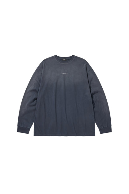 REFLECT LOGO LONG SLEEVE T-SHIRTS / NAVY