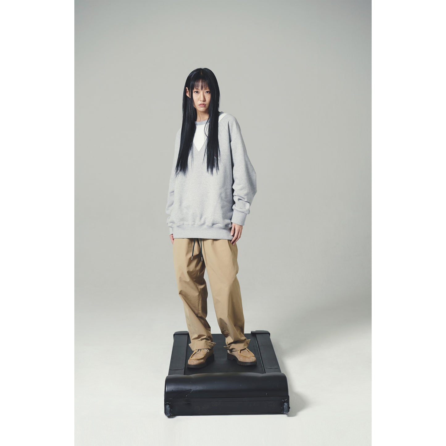 SPORTS CREW SWEAT / GRAY