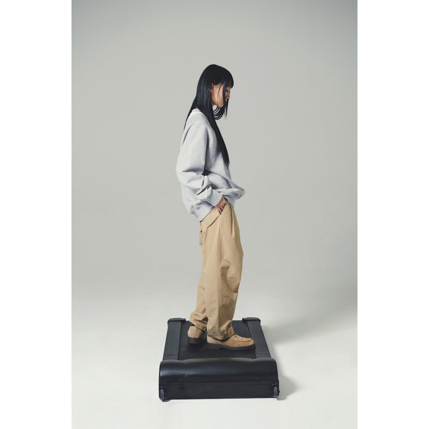 SPORTS CREW SWEAT / GRAY