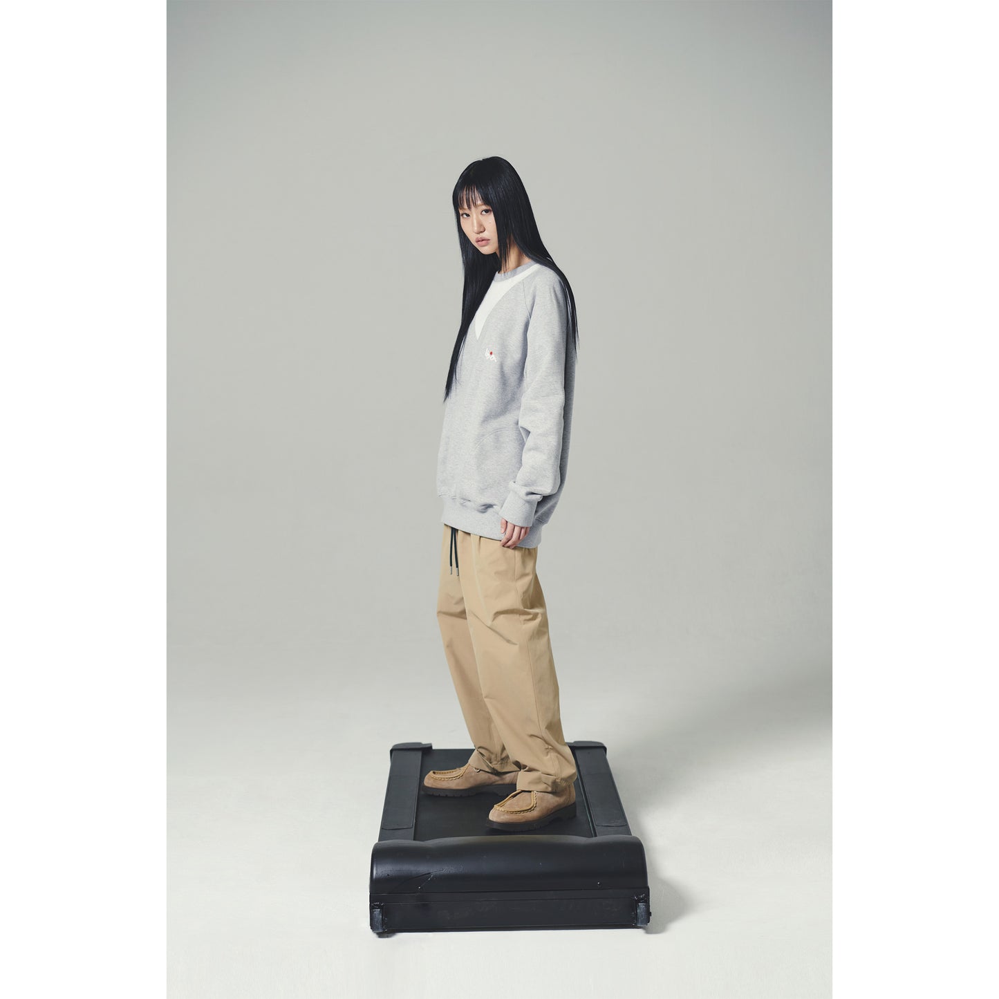 SPORTS CREW SWEAT / GRAY