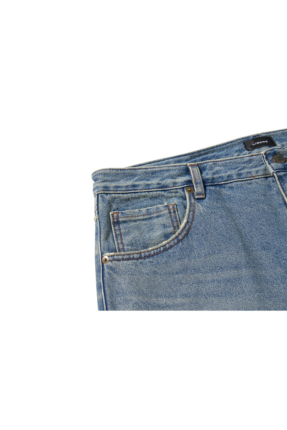 WESTERN DOUBLE KNEE DENIM PANTS / BLUE