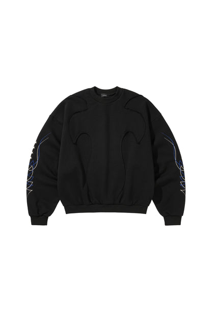WESTERN FLAME CREWNECK SWEAT / BLACK