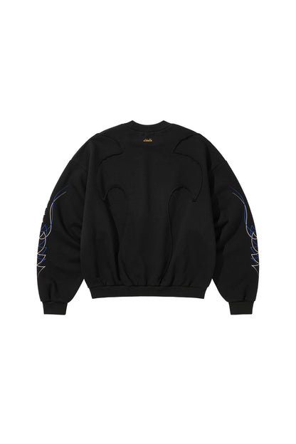 WESTERN FLAME CREWNECK SWEAT / BLACK