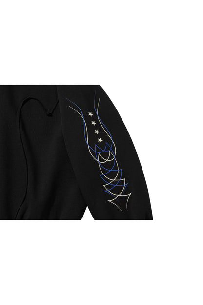 WESTERN FLAME CREWNECK SWEAT / BLACK