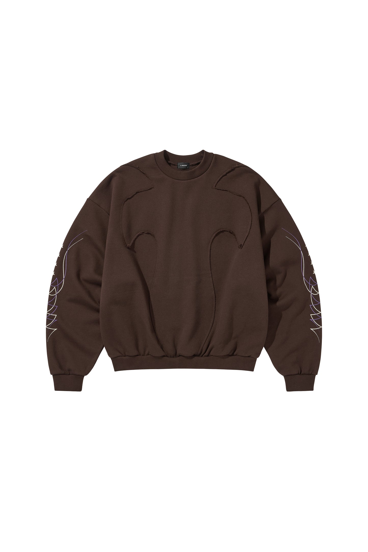 WESTERN FLAME CREWNECK SWEAT / BROWN