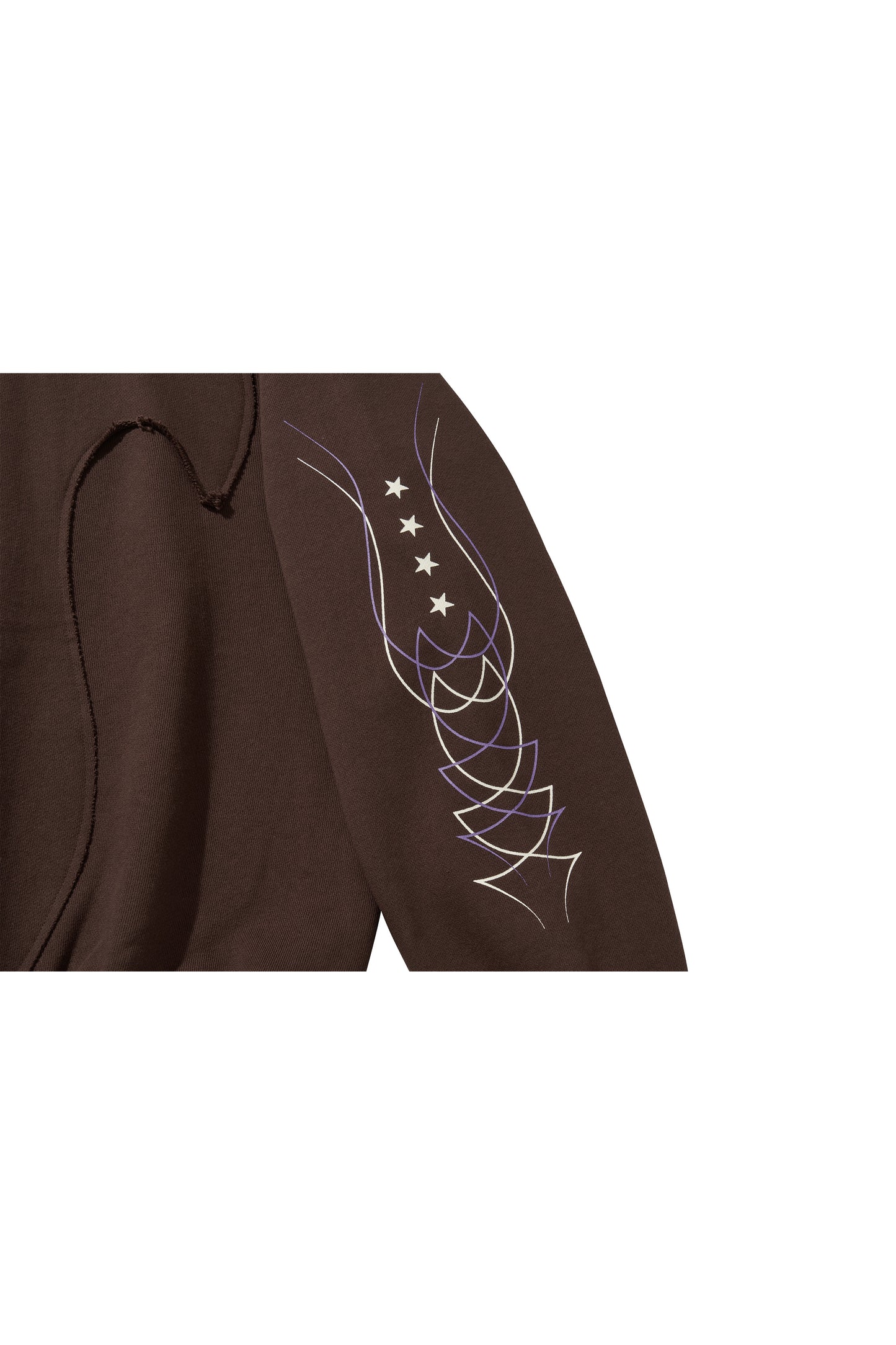 WESTERN FLAME CREWNECK SWEAT / BROWN