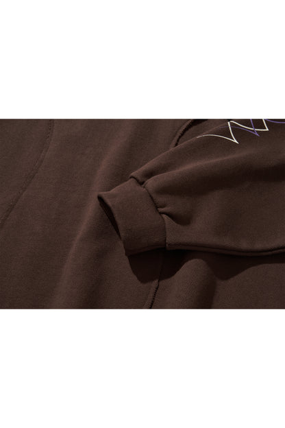 WESTERN FLAME CREWNECK SWEAT / BROWN
