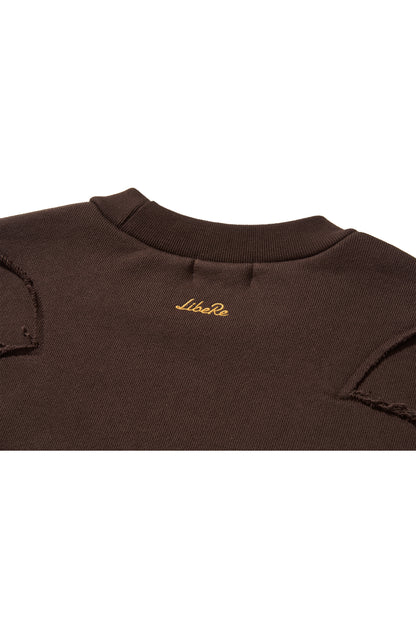 WESTERN FLAME CREWNECK SWEAT / BROWN