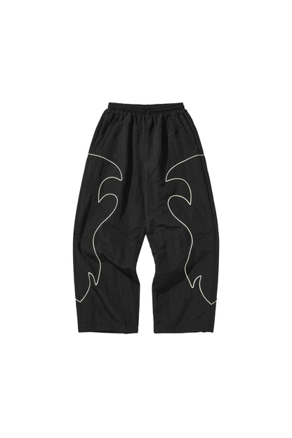 WESTERN FLAME TRACK PANTS / BLACK