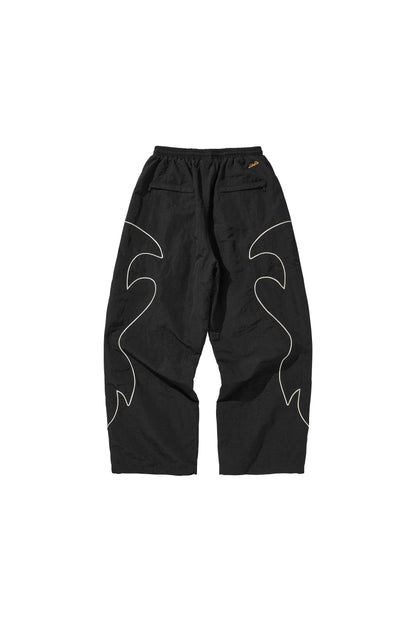 WESTERN FLAME TRACK PANTS / BLACK